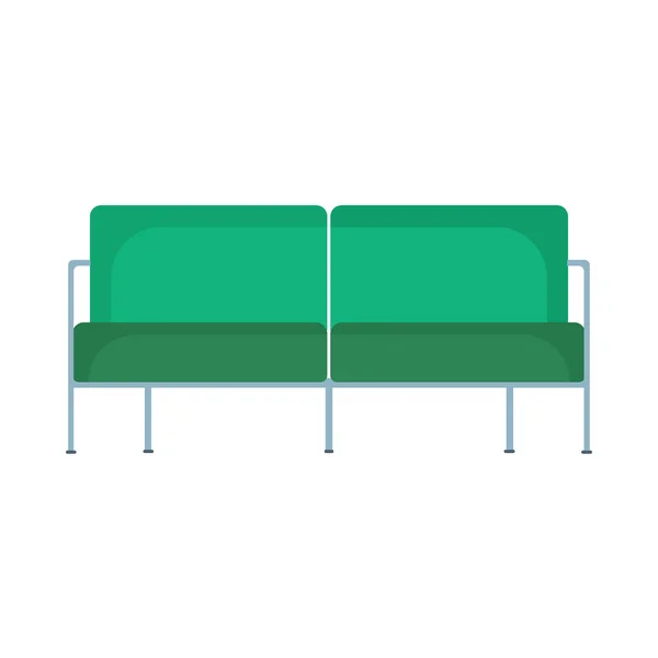 Couch sofa illustration furniture vector icon. Interior home — Stock Vector