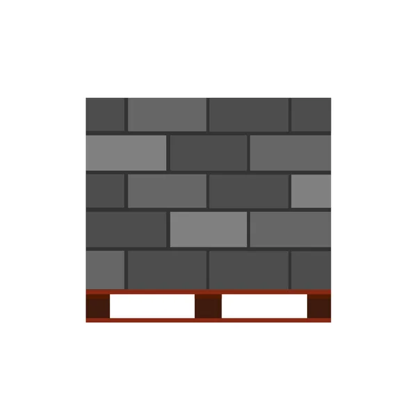 Betonblock Ziegelstein Vektor Ikone Baumaterial. Zement — Stockvektor