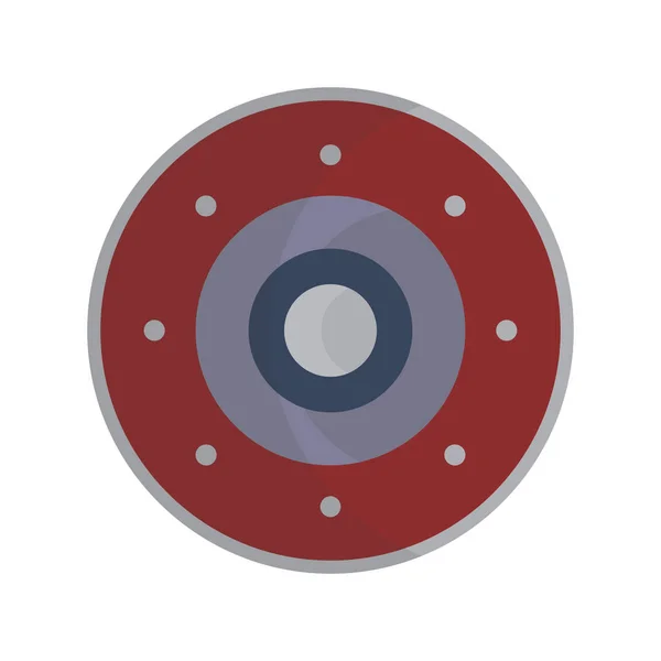 Schermo vettoriale icona emblema illustrazione design. Guardia di sicurezza delle armi — Vettoriale Stock