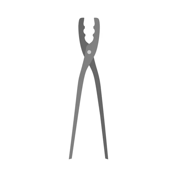 Tong ikona ilustracja narzędzia sprzęt wektor przybory. Grill — Wektor stockowy