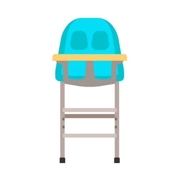 Baby high chair vector icon childhood design. Kid cartoon flat — Stock Vector