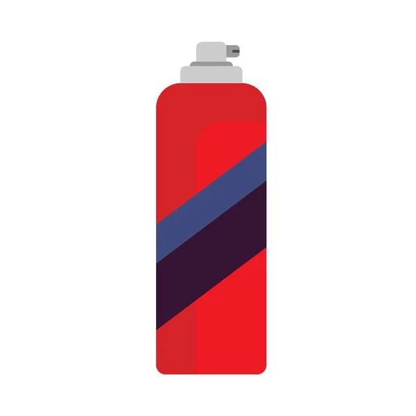 Spray paint can red graffiti aerosol vector icon equipment. — Stock Vector