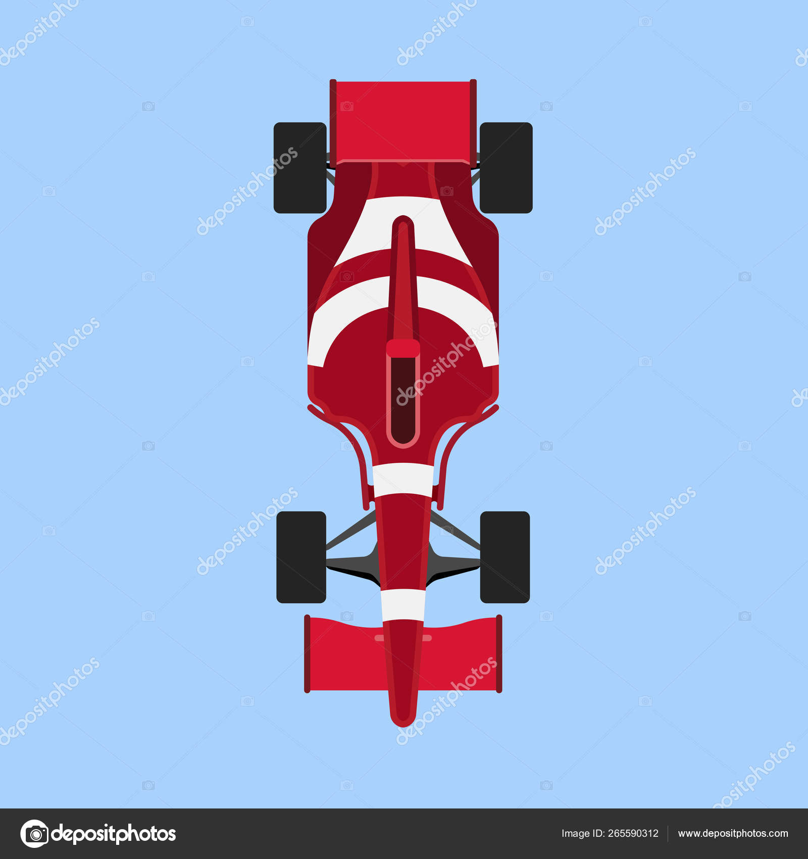 Formula 1 Race Car Sport Vector Icon Top View Speed Auto F1 Stock Vector C Dihard909 Gmail Com 265590312