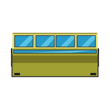 Dükkan buzdolabı vektör düz simge illüstrasyon. Süpermarket 