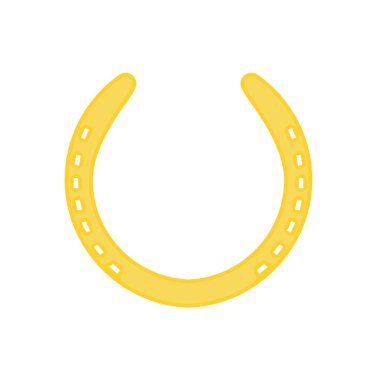 Horseshoe illüstrasyon altın şans vektör simgesi. Servet öğesi 
