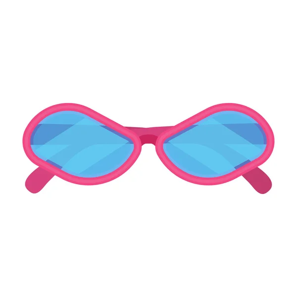 Sunglass fashion vector icon accessory pink frame. Isolated eye — Stock Vector