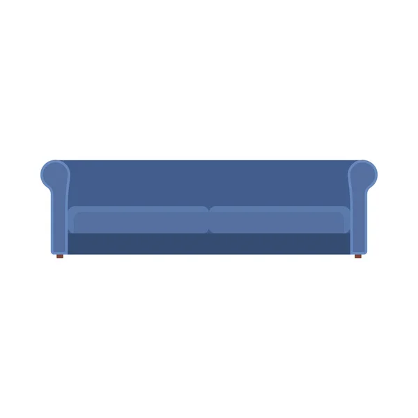 Sofá sofá ilustração móveis vetor ícone. Interior casa — Vetor de Stock