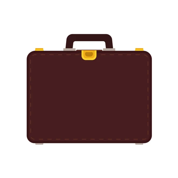 Werkmap Business vector pictogram tas. Geïsoleerde koffer bagage — Stockvector