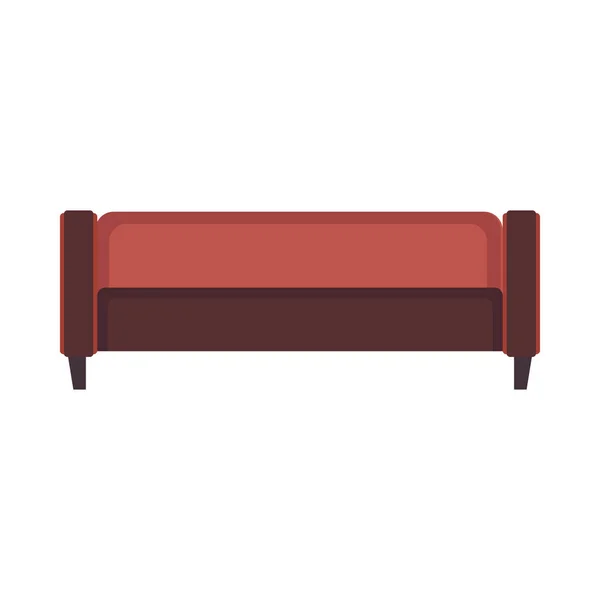 Desain gambar depan ikon vektor furnitur Sofa . - Stok Vektor