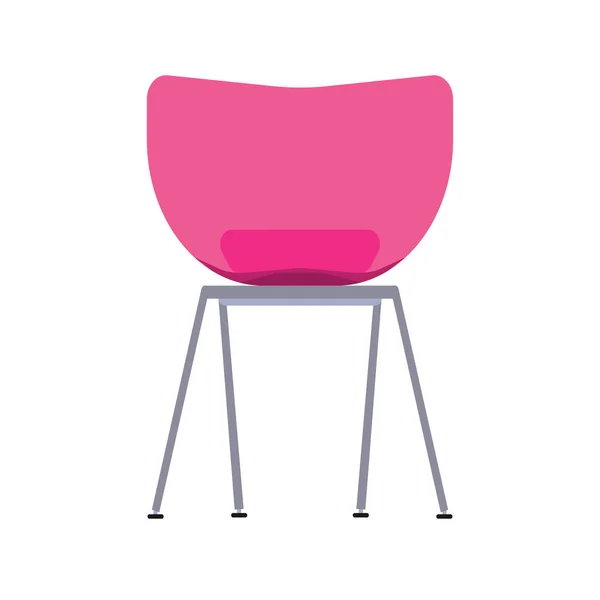 Chaise vue de face icône vectorielle encadré illustration isolé — Image vectorielle