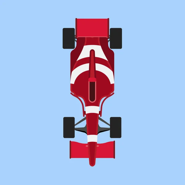 Formel-1-Rennwagen Sport Vektor-Symbol Draufsicht. Geschwindigkeit auto f1 — Stockvektor