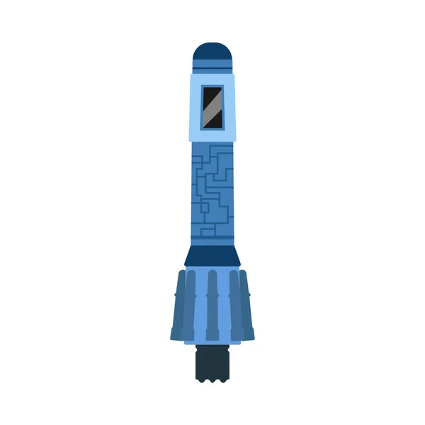 Obrázek astronomického prostoru na ikoně v landeru. Měsíční raketa — Stockový vektor