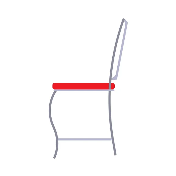 Chaise vue de côté icône vectorielle fruniture illustration isolé blanc — Image vectorielle