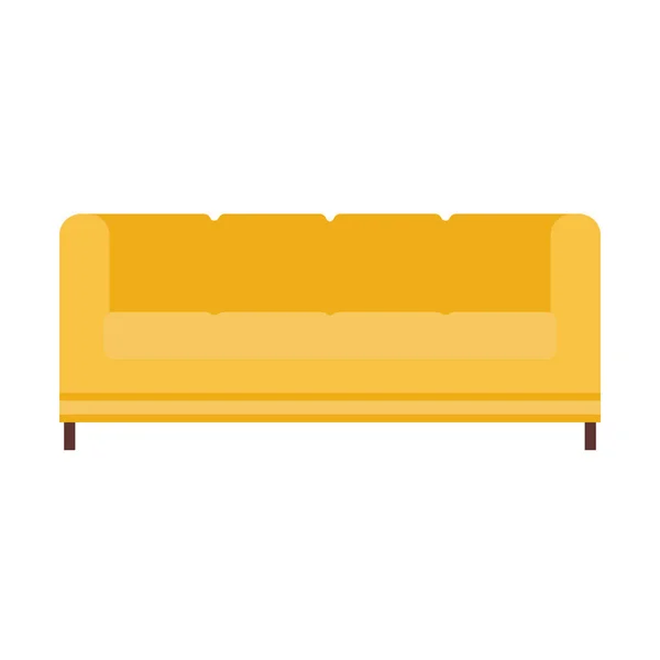 Couch sofa illustration furniture vector icon. Interior home — Stock Vector