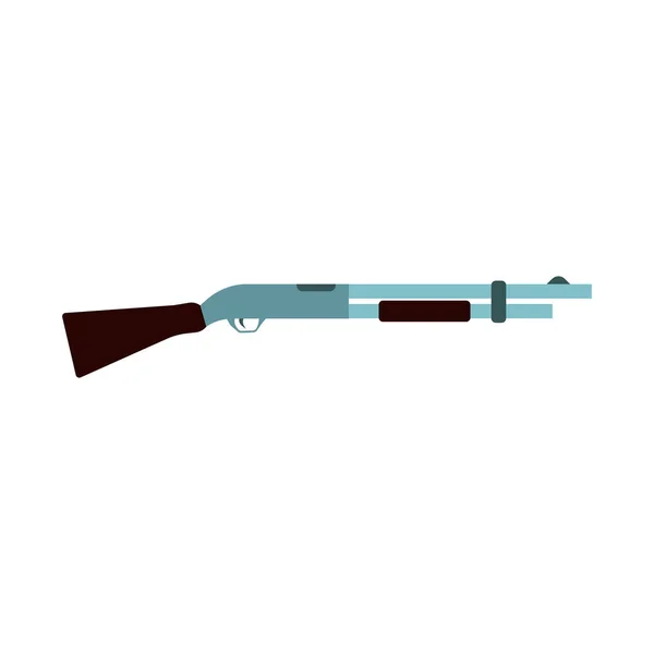 Icono del vector de rifle de ilustración de escopeta. Objetivo de cañón de arma de caza. Munición marrón simple calibre pato — Archivo Imágenes Vectoriales