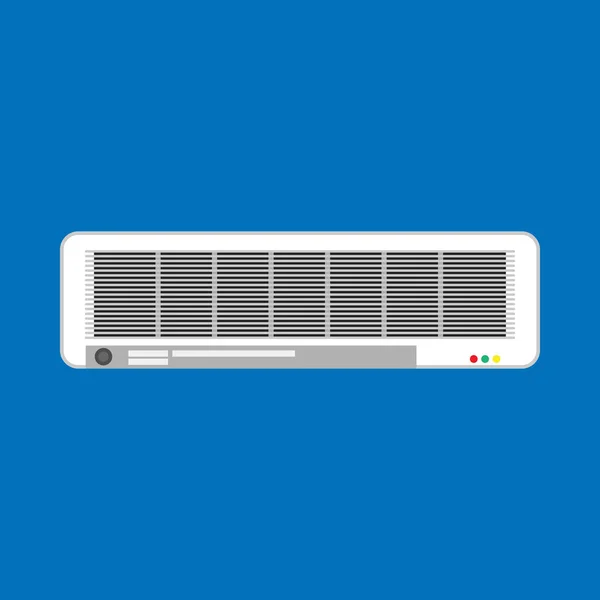 Split-Klimaanlage Vektor-Symbol Klimasteuerung weiß. isolierte Geräte-System Belüftungsgeräte. Hängeschrank saubere Maschine — Stockvektor