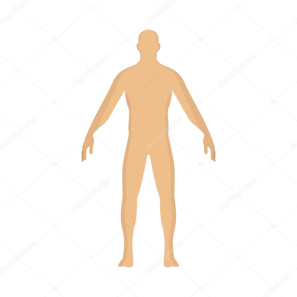 Man person vector cartoon illustration human character. Standing