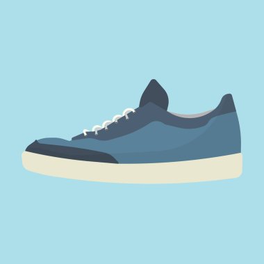 Spor ayakkabısı yan görüş vektör kırmızı simgesi. Spor çifti moda tasarımı