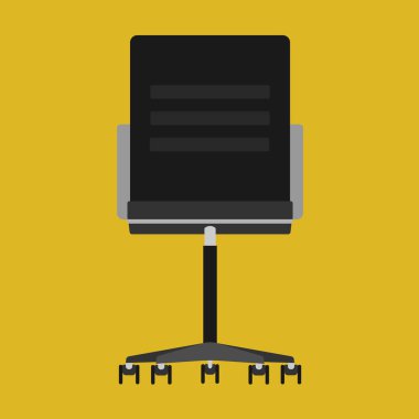 Ofis koltuğu ön görüş vektör giysisi. Koltuk işi 