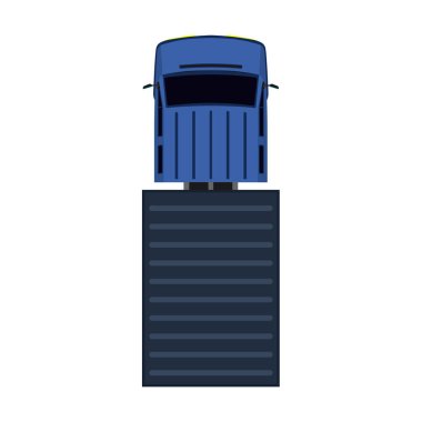 Kamyon vektör simgesi. İzole edilmiş kamyon kargosu. 