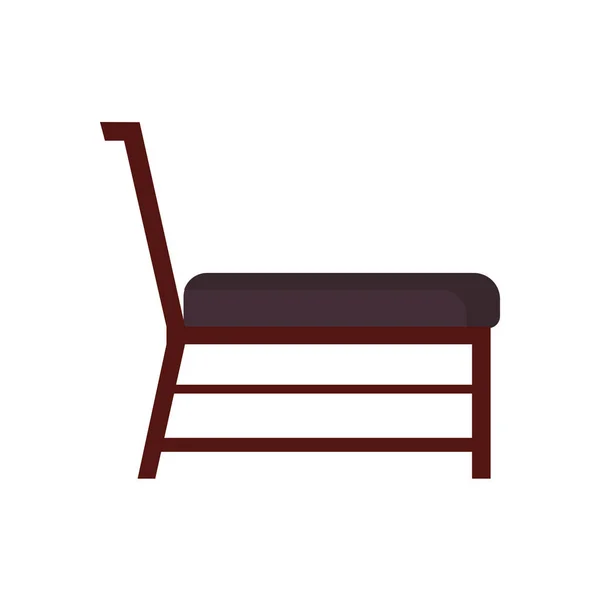 Chaise classique vectoriel icône vue de côté. Meubles intérieur de la maison — Image vectorielle