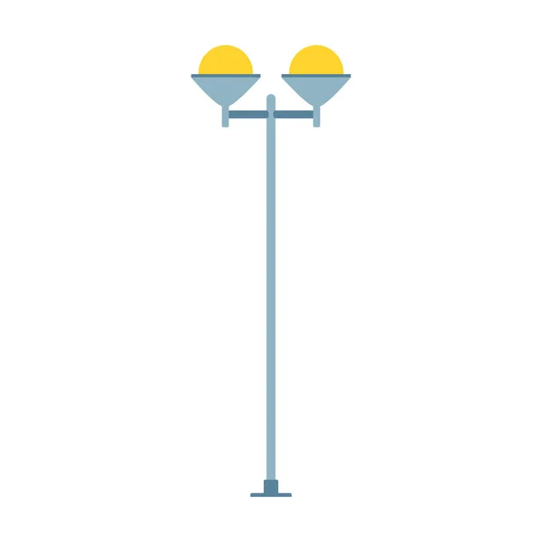 Diseño de icono de vector de luz de calle aislado blanco. Lámpara ciudad linterna — Archivo Imágenes Vectoriales