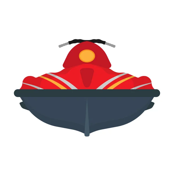 Water scooter front view vector icon sea element. Fast sea sport — Stock Vector