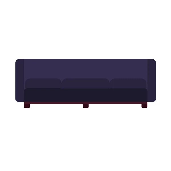 Bank sofa illustratie meubilair vector pictogram. Interieur huis — Stockvector