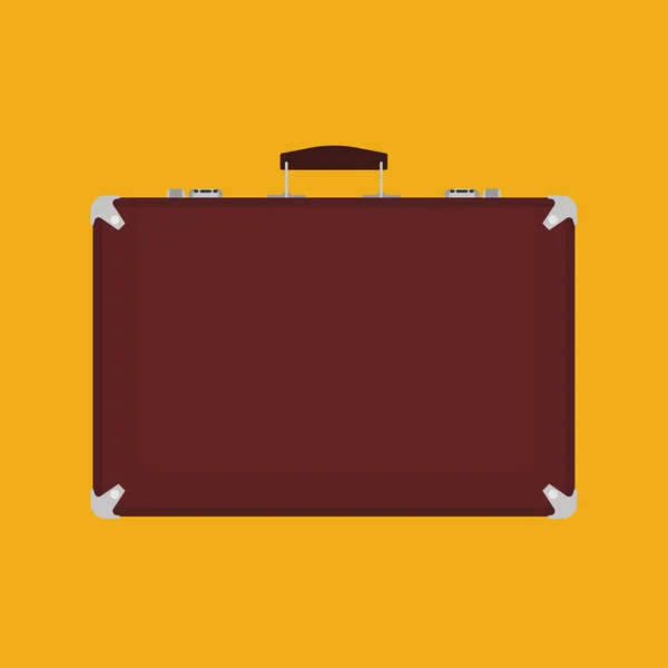 Kofferreisen Vektorsymbol von vorne. Reisegepäck — Stockvektor