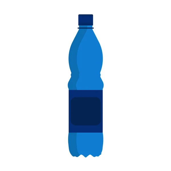 Water bottle vector icon drink. Plastic blue beverage liquid — Stock Vector