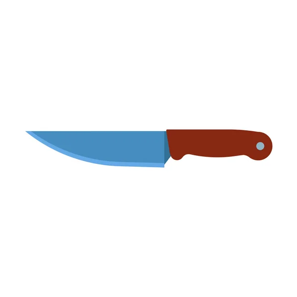 Kniv vektor matlagning utrustning platt ikon. Middagskök isolerat — Stock vektor