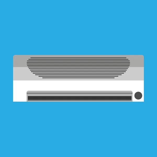 Split air conditioner vector icon climate control white. Isolated — Stock Vector