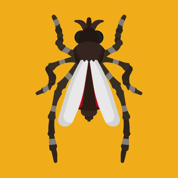 Mosquito insect vector icon animal bite. Isolated desease cartoon