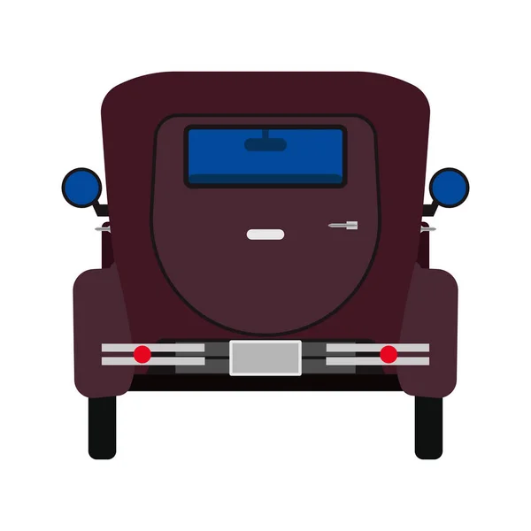 Retro car vector flat icon view. Классический двигатель . — стоковый вектор