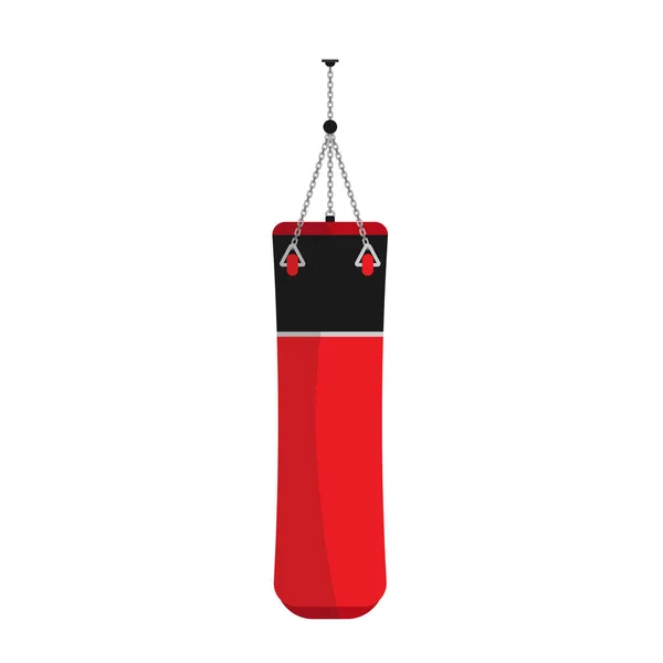 Saco de perfuração ícone vetor de treinamento de boxe esporte. Ginásio luta —  Vetores de Stock