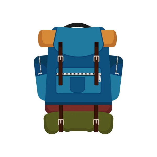 Rucksack Vektor Tasche Illustration Gepäck Reiseausrüstung. — Stockvektor