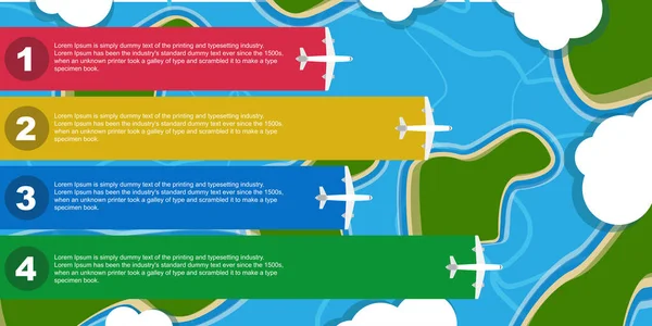 Infografikus repülőgép vektor illusztráció üzleti utazás. Repülőgép — Stock Vector