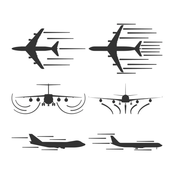 Uçak kalkış vektör hava taşıma ikonu. Uçak uçuş tasarımı — Stok Vektör