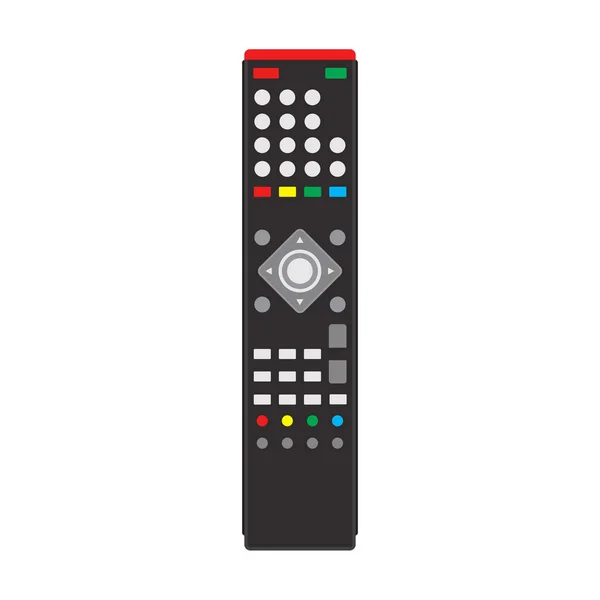 Remote control black TV equipment device communication sign media — Διανυσματικό Αρχείο