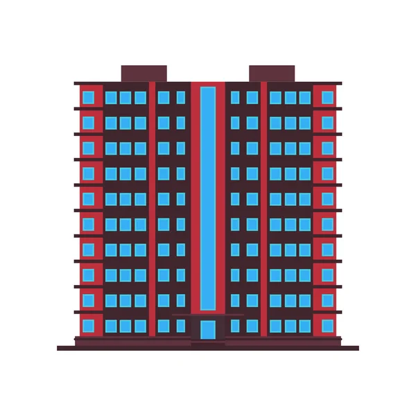 Construção da cidade negócio vetor ícone arquitetura escritório. Urbano — Vetor de Stock