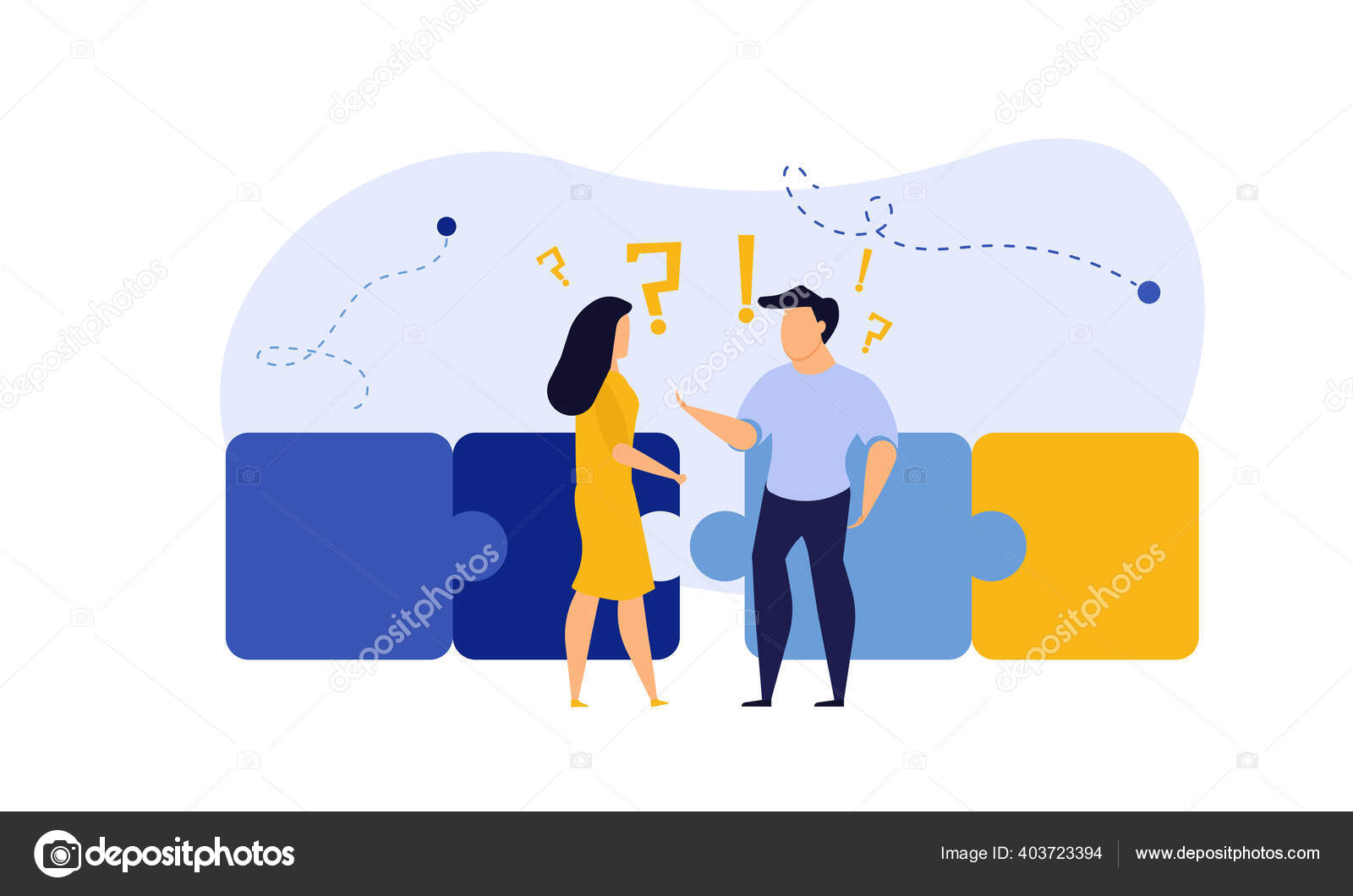 Tim Teka Teki Kerja Vektor Mitra Konsep Ilustrasi Kerja Sama Stok Vektor C Dihard909 Gmail Com 403723394