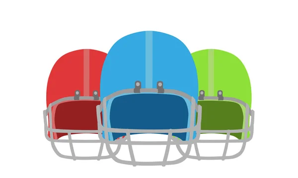 Football Helmet Vector American Icon Equipment Isolated Sport Illustration White — Stock Vector