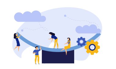 Karşılaştırma çalışanı iş adamları vektör illüstrasyon. Dengesiz ağırlığı savunan kişi. Salıncaktaki kadın ve erkek, fikir tasarımından daha ağır basıyor. Çözüm seçimi insana değer verir. Sorun banner görev takımı