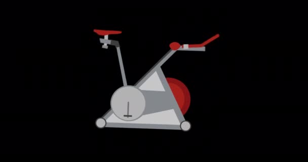 Αθλητικός εξοπλισμός γυμναστή εικονίδιο κινούμενα σχέδια — Αρχείο Βίντεο