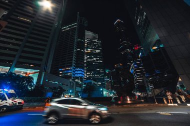 Fütüristik Singapur yollar. Ekim 2018