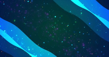 Parçacık dalgası parlak kıvılcımlar saçar görsel tasarım bg. Teknoloji, parlayan ağ enerji eğrisi çizgilerini çözdü. Sihirli fantezi profesyonel yaratıcı iplik, fon gibi. Rüya gibi bg