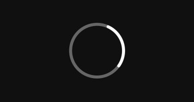 Siyah arkaplan üzerinde hareket eden çember yükleniyor, gönderme işlemi için simge yükleniyor, oyun ekran verileri yükleniyor, tampon işlemleri yapılıyor. Yükleme siber uzay zamanlama döngüsü özelliğini yükle. Ekran yükleniyor.