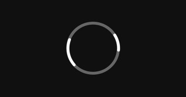 Siyah arkaplan üzerinde hareket eden çember yükleniyor, gönderme işlemi için simge yükleniyor, oyun ekran verileri yükleniyor, tampon işlemleri yapılıyor. Yükleme siber uzay zamanlama döngüsü özelliğini yükle. Ekran yükleniyor.