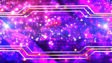 Modern altın yer tutucu parlak metalik kraliyet zarif fütüristik şablon 4K. Sınır tasarım konsepti, festival sezonu sunumu selamları, süs kutlaması konsepti. Yıldönümü düğün videosu