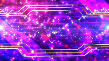 Modern altın yer tutucu parlak metalik kraliyet zarif fütüristik şablon 4K. Sınır tasarım konsepti, festival sezonu sunumu selamları, süs kutlaması konsepti. Yıldönümü düğün videosu